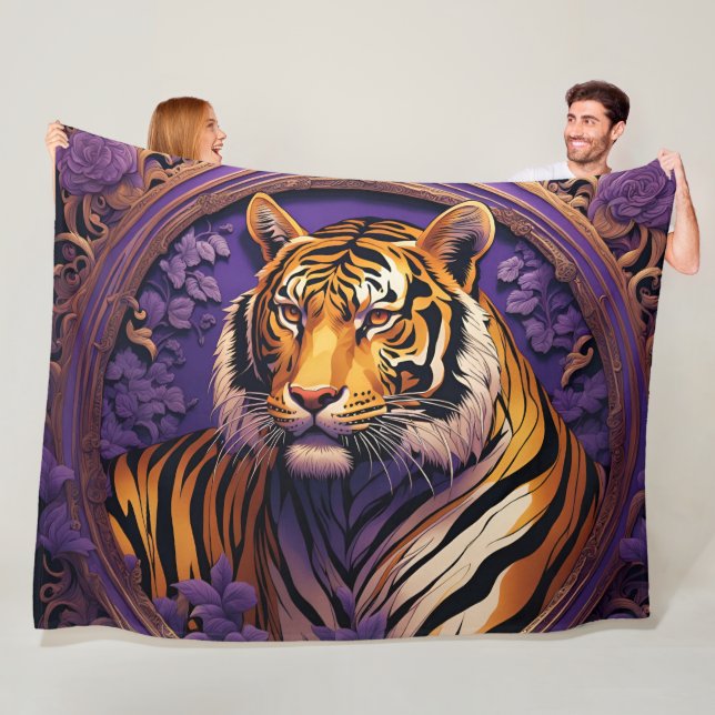 Tiger im lila fleecedecke (Beispiel)