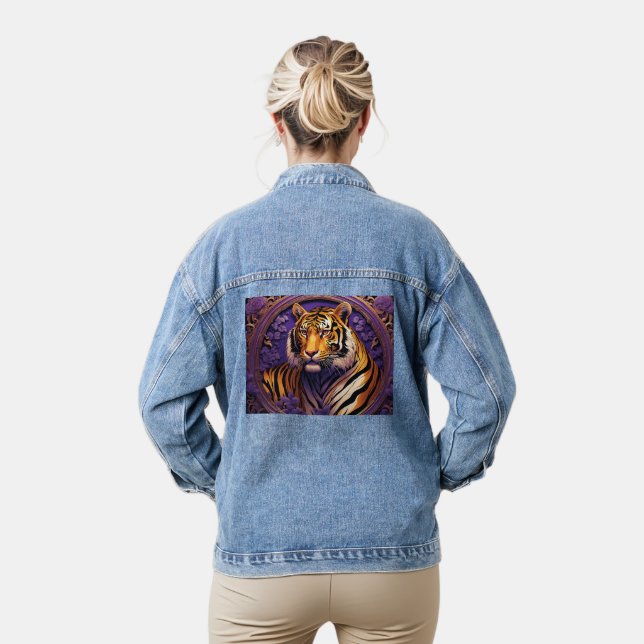 Tiger im lila jeansjacke (Modell)