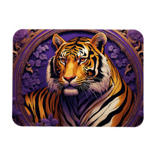 Tiger im lila magnet