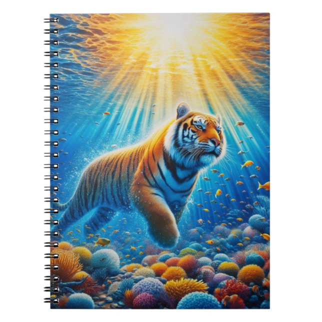 Tiger im Ozean Notizblock (Vorderseite)