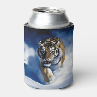 Tiger im Schnee Dosenkühler