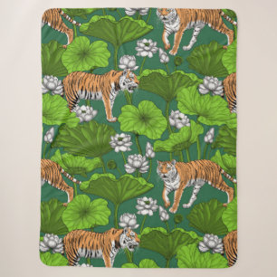 Tiger im weißen Lotusteich Sherpadecke