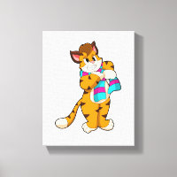 Tiger im Winter mit Scarf