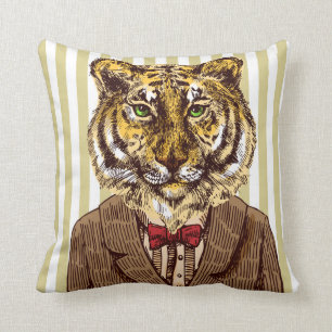 Tiger in Abendgarderobe Kissen
