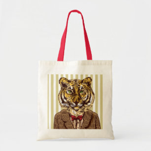 Tiger in Abendgarderobe Tragetasche