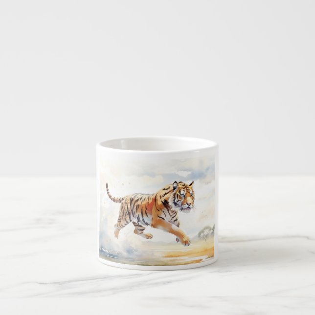 Tiger in Aktion 2 Espressotasse (Vorderseite)