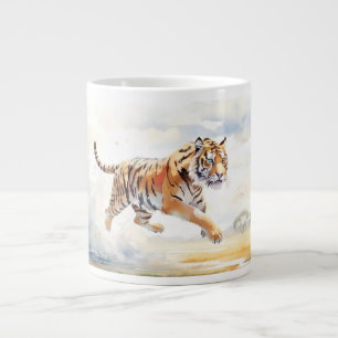 Tiger in Aktion 2 Jumbo-Tasse