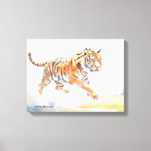 Tiger in Aktion 3 Leinwanddruck