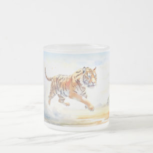 Tiger in Aktion 3 Mattglastasse