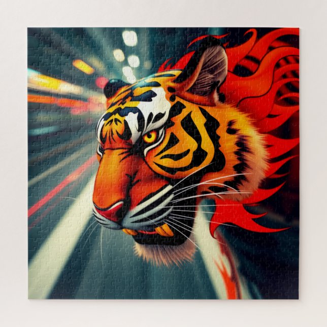 Tiger in Bewegung (Vertikal)