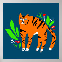 Tiger in Blume