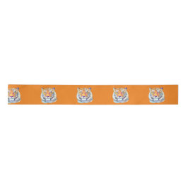Tiger in den Farben 3" Satinband