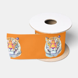 Tiger in den Farben 3" Satinband