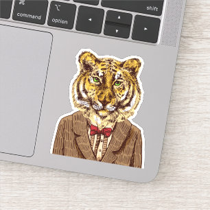 Tiger in der Abends-Abnutzung Aufkleber