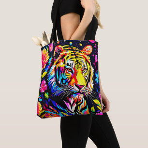 Tiger in einem Blumtraum Tasche