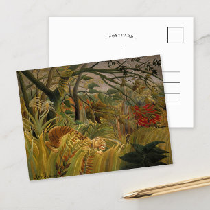 Tiger in einem tropischen Sturm   Henri Rousseau Postkarte