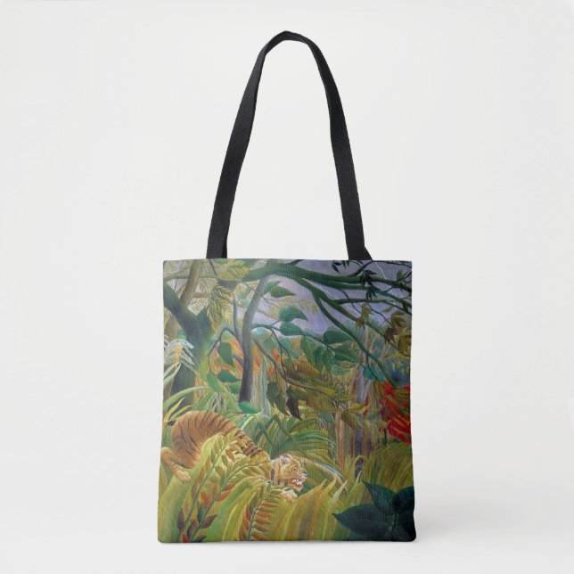 Tiger in einem tropischen Sturm, Rousseau Tasche (Vorderseite)