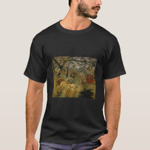 Tiger in einem tropischen Sturm überrascht von Hen T-Shirt