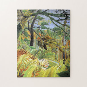 Tiger in einem tropischen Sturm von Henri Rousseau