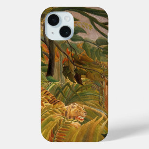 Tiger in einem tropischen Sturm von Henri Rousseau iPhone 15 Hülle