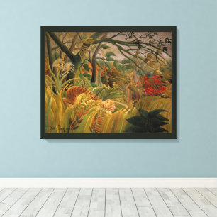 Tiger in einem tropischen Sturm von Henri Rousseau Leinwanddruck