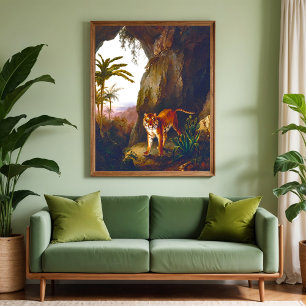 Tiger in einer Höhle, Kunst  Poster