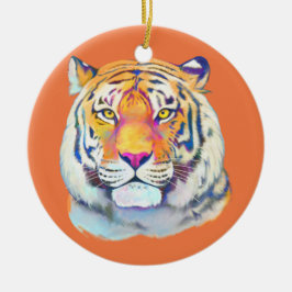 Tiger in Farben Keramik Ornament