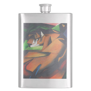Tiger in geometrischer Art Stil Franz Marc Flachmann