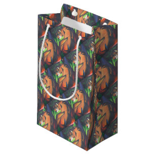 Tiger in geometrischer Art Stil Franz Marc Kleine Geschenktüte