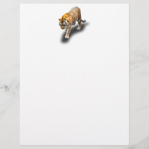 TIGER IN IHRE RICHTUNG BRIEFBOGEN