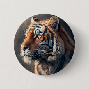 Tiger in Nature Button 2 1/4"