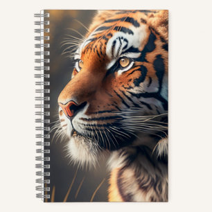 Tiger in Nature Custom 5.5" x 8.5" Spiral Editor Notizbuch