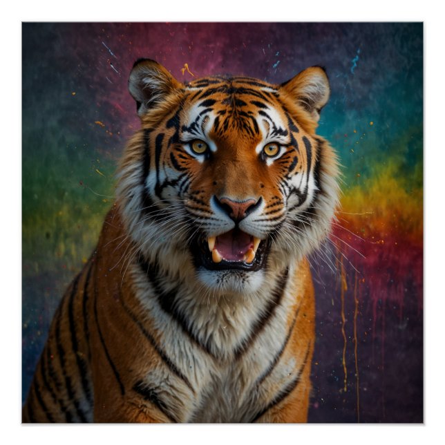 Tiger in Portrait Poster (Vorderseite)