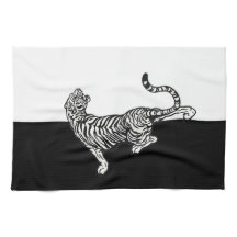 Tiger in Schwarz und Weiß