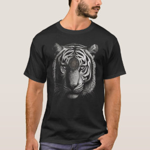 Tiger in Weiß - Kunstwerk - Tiger für Tierkunst T-Shirt