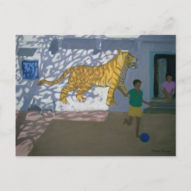 Tiger Indien Postkarte (Vorderseite)