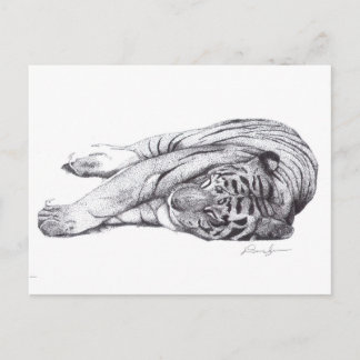 Tiger - Injektor und Tinte Postkarte