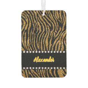 Tiger inspiriert glitzernde Tierdruckvorschau Autolufterfrischer
