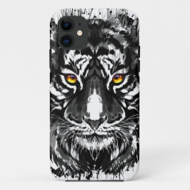 Tiger iPhone 11 Fall | Schwarzer und weißer Tiger Case-Mate iPhone Hülle