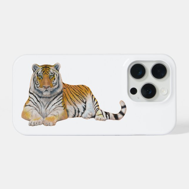 Tiger iPhone 15 Pro Hülle (Rückseite (Horizontal))