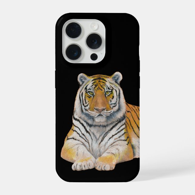 Tiger iPhone 15 Pro Hülle (Rückseite)