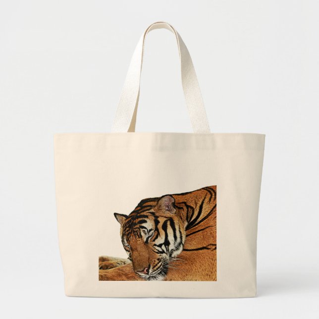 Tiger Jumbo Stoffbeutel (Vorne)