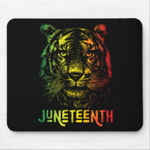 Tiger Juneteente Cool Black History African Americ Mousepad