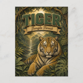 Tiger Jungle Forest POPCUT Postkarte