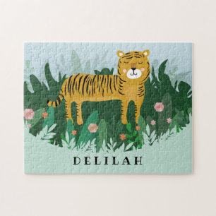 Tiger Jungle Wild Design Jigsaw Niedlich