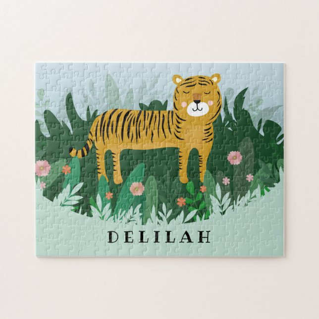 Tiger Jungle Wild Design Jigsaw Niedlich (Horizontal)