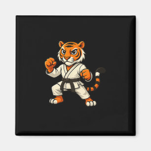 Tiger Karate Funny Black Belt Boys Mädchen Kinder Magnet