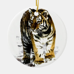 Tiger Keramik Ornament