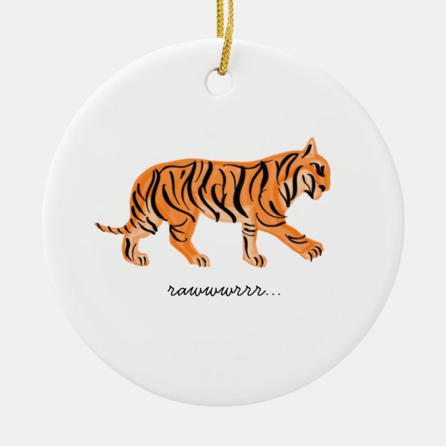 Tiger Keramik Ornament (Vorne)