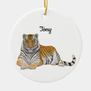 Tiger Keramik Ornament